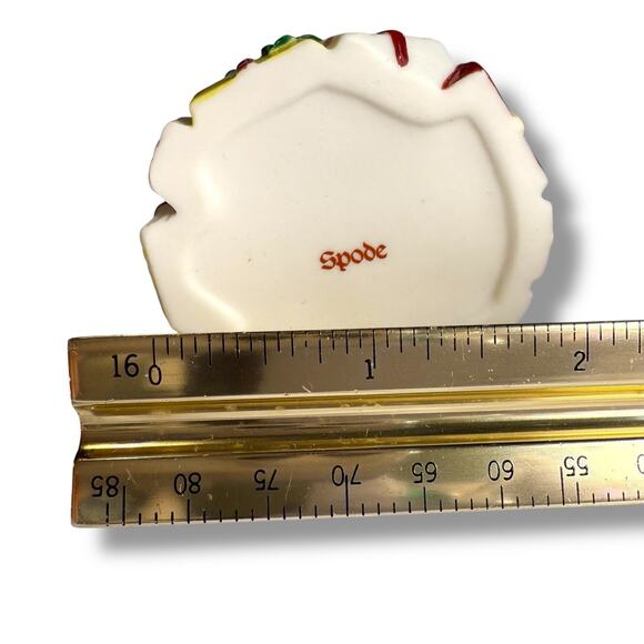 VTG Spode Porcelain Christmas Tree Hinged Trinket Box Ornament Collectible 3” - Picture 13 of 13